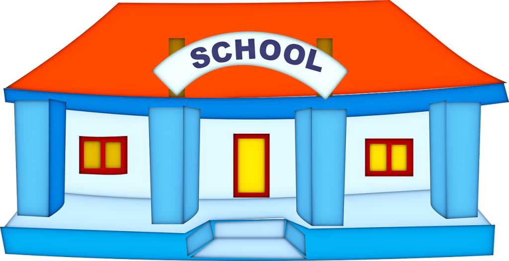 school, building, education