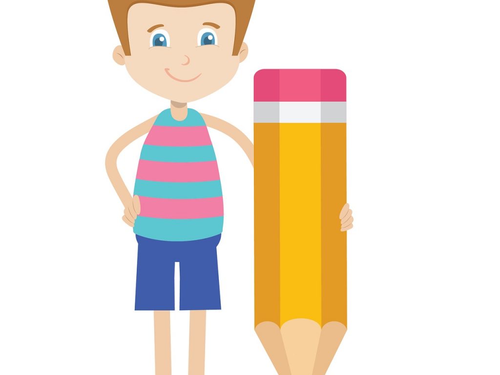 pencil, to write, boy